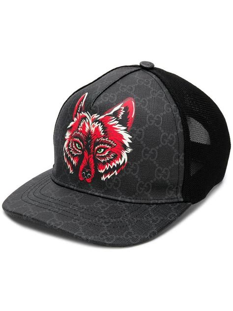 casquette gucci loup|casquette gucci noir lion.